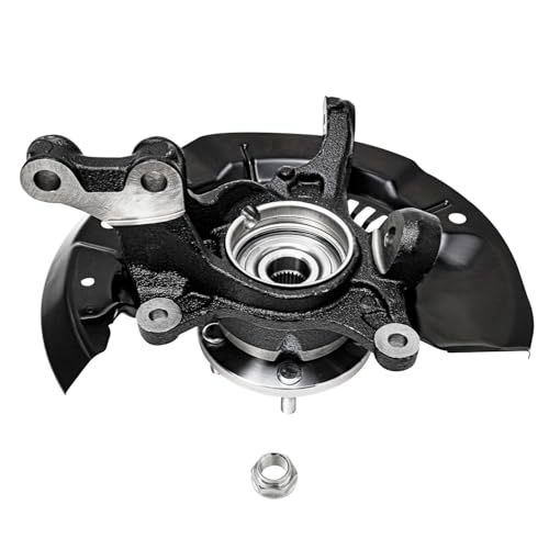 Detroit Axle - FWD Front Steering Knuckles & Wheel Hub Bearings Outer Tie Rod Ends Replacement for 2011-2017 Toyota Sienna - 4pc Set - size: 4SU48686/Kit