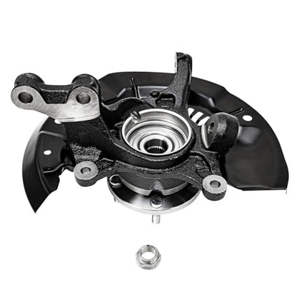 Detroit Axle - FWD Front Steering Knuckles & Wheel Hub Bearings Outer Tie Rod Ends Replacement for 2011-2017 Toyota Sienna - 4pc Set - size: 4SU48686/Kit