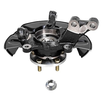 Detroit Axle - Front 4pc Steering Knuckles Kit for 03-08 Toyota Matrix, 2 Steering Knuckles & Wheel Bearing Hubs 2 Outer Tie Rods 2003 2004 2005 2006 2007 2008 [4-Wheel ABS] Replacement - size: 4SU50495/Kit