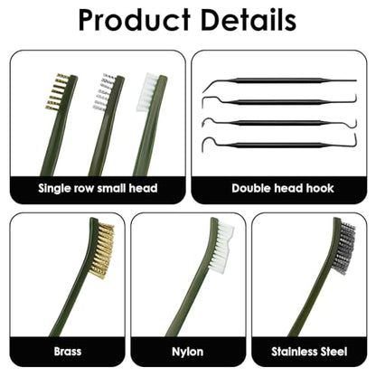 Throttle Body Cleaner Kit, Carburetor Cleaning Kit, Torch Tip & Carb Dirt Remove Cleaner Set - style: 6 Double-Ended Brushes & 8 Nylon Pick
