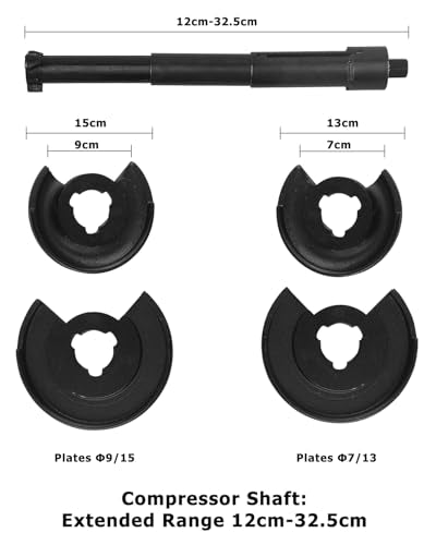 DAYUAN Suspension Coil Spring Compressor Repair Tools Set | Remove replace the coil springs Tool，Compatible with Mercedes Benz，120-325mm Adjustable，4 Spring Plates, Storage Case