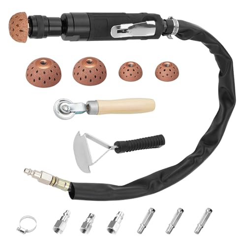 Air Tire Repair Polish Patch Tools, Include 2500rpm Low Speed Air Tire Buffer Tire Inner Liner Scrapper Patch Roller 4Pcs Tungsten Steel Buffing Wheel