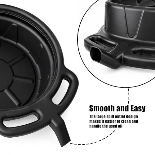 Oil Drain Pan, Motor Oil Drip Catcher Pan, 2 Gallon (8L) Capacity