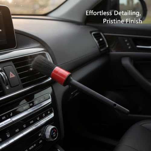 Car Interior Detailing Brush Set - Soft Bristle Cleaning Tool for Air Vents, Dashboard & Console (3 Pack) - size: 12.6 x 3.94 x 1.77 in