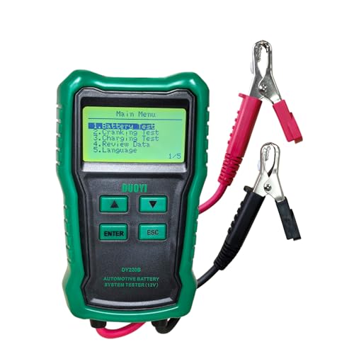 12V Car Battery Tester with Protective Case- Digital Automotive Battery Load & Alternator Analyzer for Vehicles, Motorcycle, Boat - Accurate CCA Testing (100-2000 CCA) for Batteries