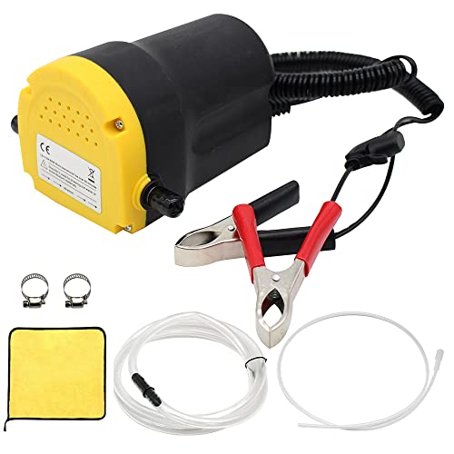 Oil Change Pump Extractor,Oil/Diesel Fluid Pump Extractor Scavenge Suction Transfer,Electric Oil Pump Is Use For Boat,Car,Truck,Motorcyle 12V 60W, With External Fuse