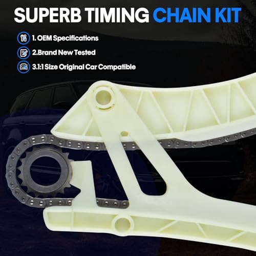 Timing Chain Kit with Oil Pump Drive Chain for 2012-2017 BMW 228i, 320i, 328i, 428i, 528i, X1, X3, X4, X5, Z4, N20 N26 2.0L 3.0L Engines – Replaces 11417602649, 11417602653, 11417605367 - color: BMW 2.0L 3.0L Timing Chain Kit