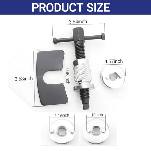 Automotive Brake Caliper Piston Rewind Kits Car Brake Piston Wind Back Tool, Right Handle Set Vehicle Compression Tool for Disk Pad Universal for RV SUV Truck