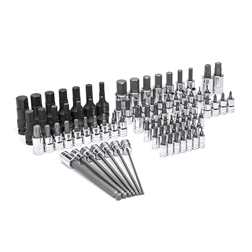 GEARWRENCH 88 Piece 1/4”, 3/8”, 1/2” Drive SAE Bit Socket Set in Foam Storage Tray - GWMSBSKCBSAE - size: One Size, style: Bit Sockets