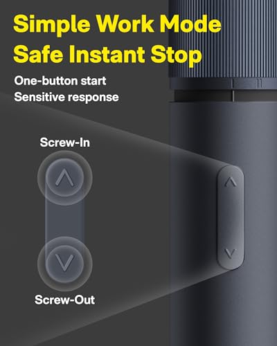 HOTO 25-Piece Upgraded Electric Screwdriver Kit, Cordless Screwdriver | 1/4'' Hex, Magnetic Lid, 1500mAh Rechargeable, LED Light, Ideal for Furniture Assembly, Home Repair, and Garage Projects