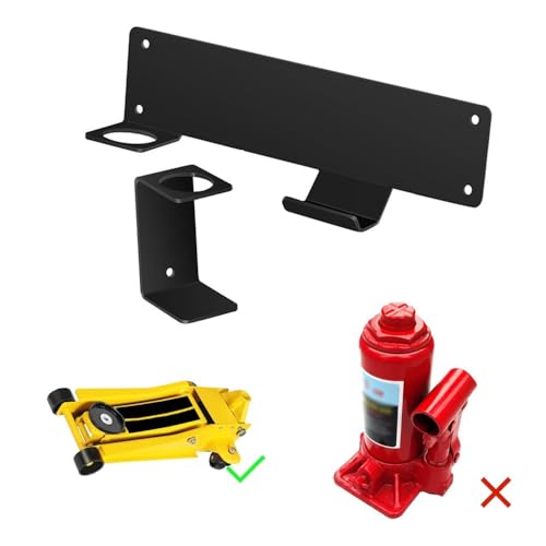 2 PCS 10in Metal Wall Mount Floor Jack Stand Rack, Heavy-Duty Organizer for Hydraulic/Scissor/Bottle Jacks, Fits Farm Truck/Car/Trailer/Racing Accessories
