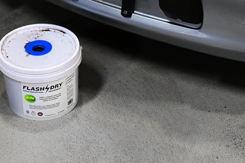 FlashDry Super Spill Absorbent, 5L Bucket with Dispenser Lid, 100% Organic Coco Coir, Landfill Safe, OSHA Approved, Ideal for Absorbing Oil, Paint, Grease in Garages, Kitchens, Janitor Kits, Pack of 2 - size: Pack of 2