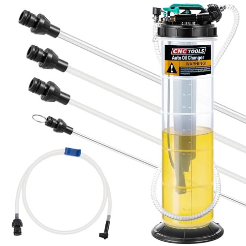 Estune 9.5L/2.5 Gallon Fluid Extractor Pump with 5 Pcs Brake Bleeding Hose | Pneumatic & Manual Modes, Cleaner Oil Changes, Leak-Resistant Seals, Multi-Fluid Use, Garage & Workshop Use, Cars/SUVs/RVs - size: 2.5 Gallon/9.5 L