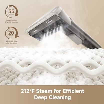 DREAME N20 Steam Carpet Cleaner Machine with Steam & Hot Water Wash, Portable Upholstery Cleaner with Self Cleaning, 17Kpa Suction, Perfect for Pet, Car, Auto, Carpet, Rug, Auto-Mix Solution - size: N20 Steam