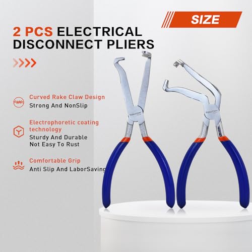 2pcs 8" Electrical Disconnect Pliers Set - color: 2pcs