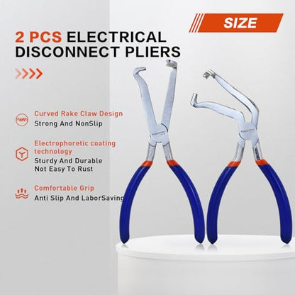 2pcs 8" Electrical Disconnect Pliers Set - color: 2pcs