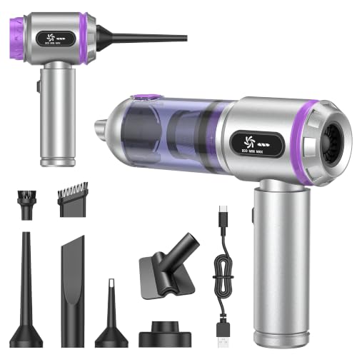 Car Vacuum,Handheld Vacuum,20000PA High Power,3 Speed Vacuum for Car | Rechargeable Vacuum with Brushless Motor,Air Blower & Pump - color: Silver and Purple