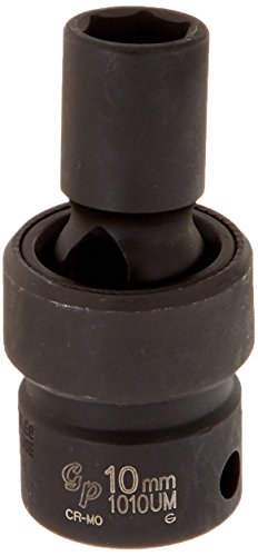 Grey Pneumatic (1010UM) 3/8" Drive x 10mm Standard Universal Socket - size: 0.3937", style: 0.3937" Standard Universal