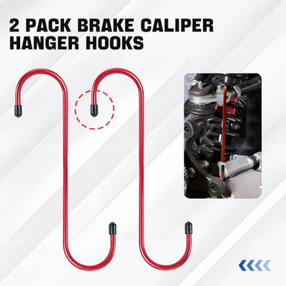 BARTOO Brake Tools, Brake Caliper Tool, 4 in 1 Universal Disc Brake Caliper Piston Compressor Tool, Brake Caliper Press Tool with 2 Brake Caliper Hooks, for Car Brake Repair