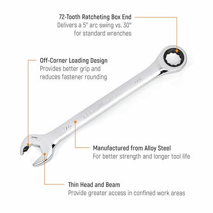 GEARWRENCH 20 Piece Ratcheting Combination Wrench | SAE & Metric | 35720A-02