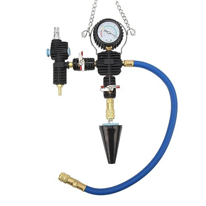 Coolant Refill Tool Kit | 90psi Pressure Tester with Accurate Gauge & Flexible Hose | Universal Radiator Vacuum Filler for Cars/Trucks/SUVs | 4 - Piece Kit with Storage Box