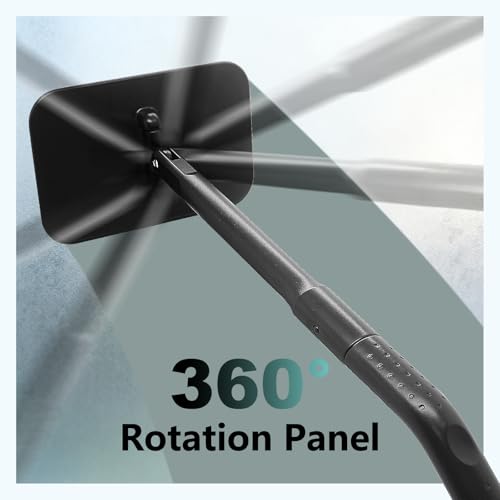 Windshield Cleaner Tool with 6 Reusable Magic Fiber Pads & Spray Bottle, Removable Handle Car Window Wiper Kit for Interior/Exterior Glass, Trucks, SUVs, RV (Dry & Wet Use)
