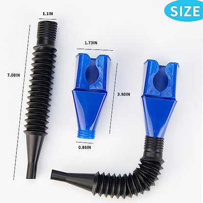 Funnels for Automotive Use,Flexible Draining Tool Snap Funnel,Retractable Automotive Fuel Funnel,Oil Snap for Cars and Motorcycles - color: blue-1
