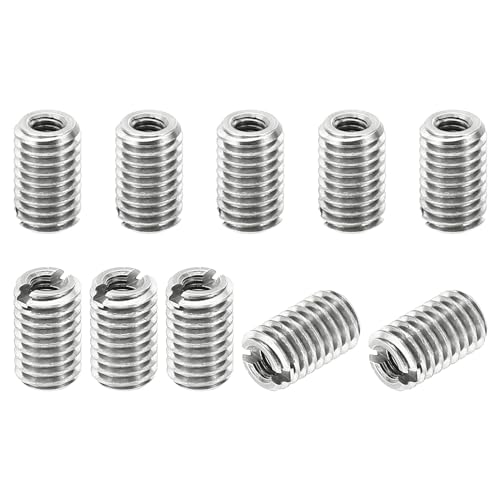 PATIKIL Thread Adapters Sleeve Reducing Nut, 10 Pcs M5x0.8 Male to M2.5x0.45 Female Repairing Insert Nut Screw Reducer Stainless Steel Fastener 8mm - size: M2.5xM5x8mm