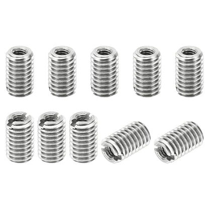 PATIKIL Thread Adapters Sleeve Reducing Nut, 10 Pcs M5x0.8 Male to M2.5x0.45 Female Repairing Insert Nut Screw Reducer Stainless Steel Fastener 8mm - size: M2.5xM5x8mm