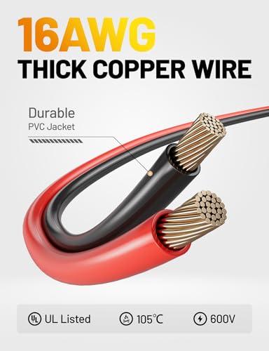 Oyviny 3Pack 6FT SAE Battery Connector Extension Cable with 15A Fuse, 16AWG UL Certified SAE to O Ring Terminal Quick Disconnect Harness for Battery Maintainer Trickle Charge Motorcycle Solar Panel - size: 16AWG 6FT-3PCS