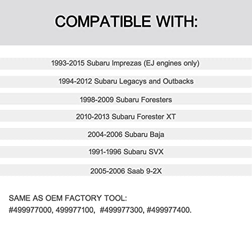 Crank Pulley Tool for Subaru, Screw Wrench Holder Kit for Subaru Imprezas EJ Only, Legacy, Outback, Foresters XT, Baja SVX Saab 9-2X