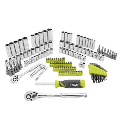 RYOBI 156 PC Mechanics Set Socket Set SAE & Metric LINK Compatible | RHMTS4156