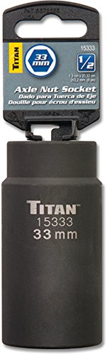 Titan 15333 33mm 1/2" Drive 6 Point Axle Nut Socket - size: 33mm