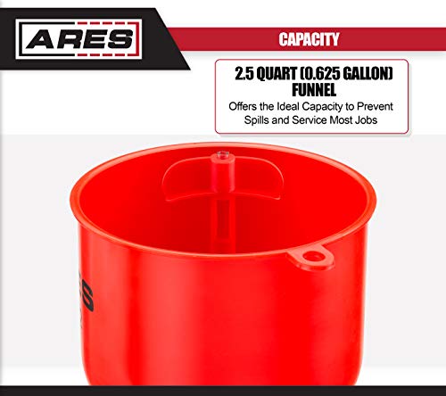 ARES 71502 No-Spill Coolant Funnel Kit, Eliminates Air Pockets | Eliminates trapped air pockets and squeaky belts due to overflow.