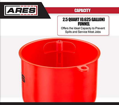 ARES 71502 No-Spill Coolant Funnel Kit, Eliminates Air Pockets | Eliminates trapped air pockets and squeaky belts due to overflow.