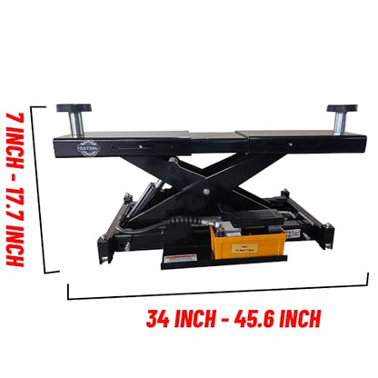 7000 lbs Heavy Duty Universal Jack for All Four Post Lifts High Pressure Hydraulic Power Maximum Height with Adapter Can Reach 18.3 Inches