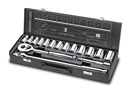 Channellock - 16-Pc 1/2 Dr Fractional Sae S (32161) - size: 16 Piece SAE - 1/2" Drive