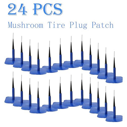 24-Pack Professional Tire Repair Kit | 9/16" x 4" Patch & Wrapped Stem Plug, Heavy-Duty Puncture Repair for for Car, Truck, SUV & Trailers（TP-114W - size: 0.55 x 3.94 24 pcs
