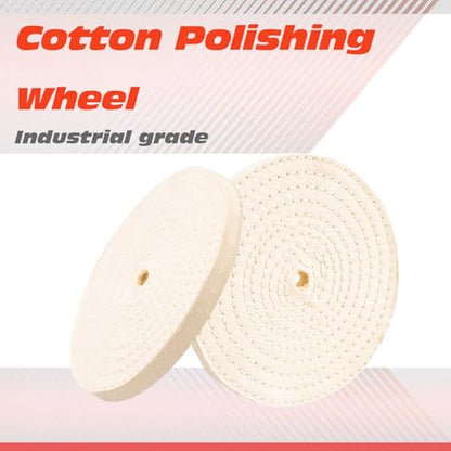 6x1x1 Inch Cotton Polishing Wheel, 150×25×12mm, 70 Plies - style: Cotton Wheel