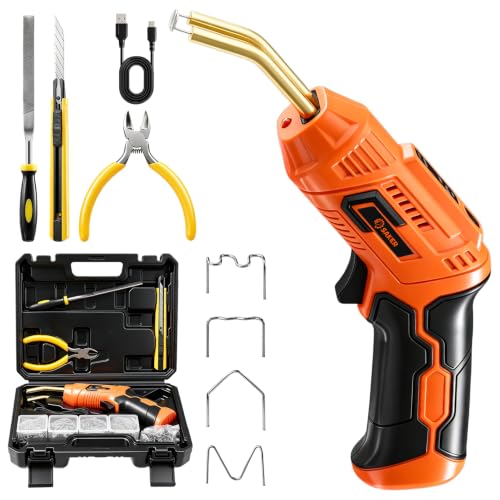Saker Cordless Plastic Welder Kit | 3 Temperature Modes USB-C Fast Charge | Cordless Freedom, Auto Shut-Off, 3s Rapid Heating, Overheat Protection, Ideal for Auto Bumper & Home Plastic Repair