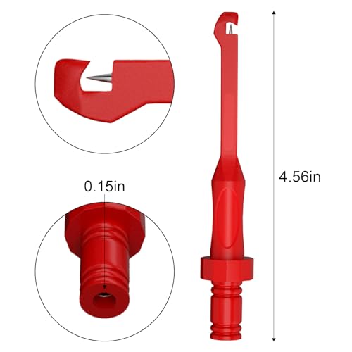 2PCS Multimeter Automotive Test Leads Kit with Wire Piercing Probe Clip, 4mm Banana Plug Extension Test Leads and Insulation Puncture Probe Set for Diagnostic Electrical Testing