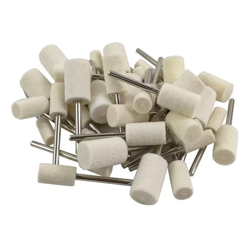 40 Pcs Cylinder Shape Wool Polishing Bits - 1/8'' Shank Wool Felt Buffing Polishing Kits for Dremel Rotary Tools (6mm/8mm/10mm/12mm) - style: 40 Pc Cylinder Shape Wool Polishing Bits