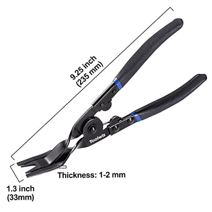 Toolwiz Panel Removal Tool Universal Auto Door Car Upholstery Trim Clip Removal Plier - Car Interior Clip Fastener Panel Pliers Automotive Prevents Damage to Trim Vehicle Dash Radio Audio Installer