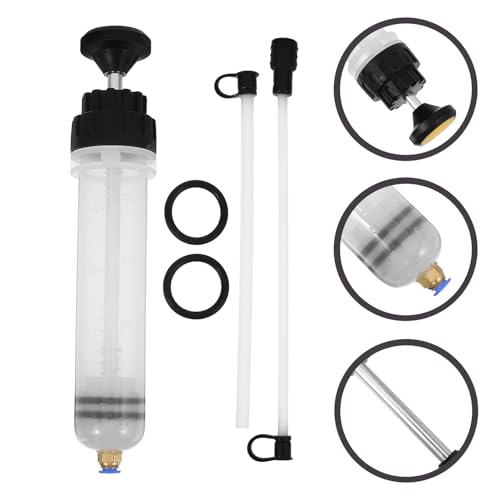 Ipetboom Manual Oil Fluid Extractor Pump 200cc with Design for Automotive Brake and Engine Oil Transfer, Vacuum Fluid Transfer Tool for Car Maintenance and Fuel Suction