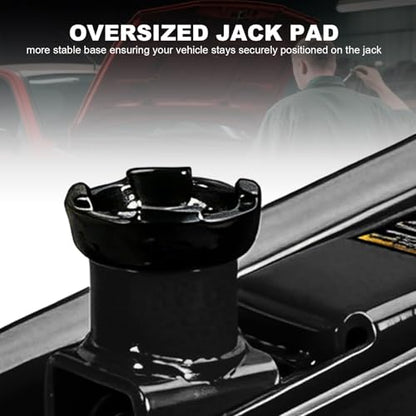 Torin A94117B BlackJack Hydraulic Trolley Service/Floor Jack with Extra Saddle (Fits: SUVs and Extended Height Trucks): 3 Ton (6,000 lb) Capacity, Black - size: 3 Ton (6,000 LBs)