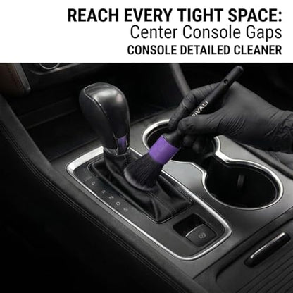 Rivali Car Care Premium 5-Piece Interior Detailing Brush Set - Ultra Soft Scratch-Free Brushes for Leather, Alcantara, Dashboards, Air Vents & Screens - Professional Car Interior Cleaning Kit