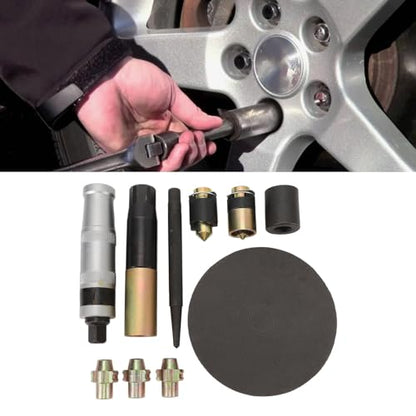 Wheel Lock Removal Kit, Universal Fit Locking Wheel Nut Remover, Carbon Steel Heat Treated Efficient Wheel Nut Key Replacement Tool with 10PCS Blades for Emergency Car Repair
