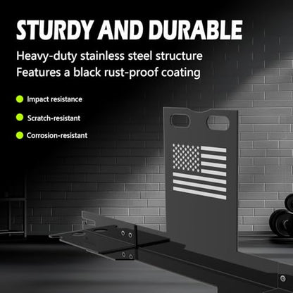 Heavy-Duty Wheel Alignment Tool with American Flag—No Caliper Removal Required. Universal Alignment Tools Automotive Suitable for Cars, Trucks, SUVs, ATVs/UTVs, etc., （Black）