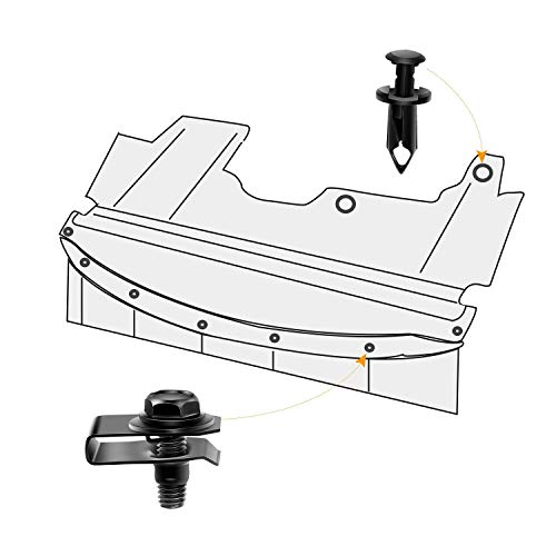 GOOACC GRC-70 35PCS Engine Under Cover Splash Shield Guard Body Bolts Bumper Fender Liner Push Retainer Fastener Rivet Clips , black - color: 35PCS Extruded U-nuts