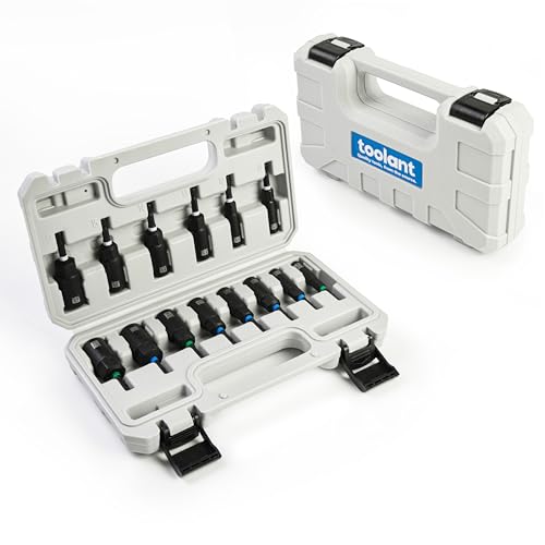 toolant Deep Nut Driver Set, 14-Piece | Magnetic nut driver bit, multi-size fastening, drain pipe installation, furniture and appliance assembly - size: 14 Piece